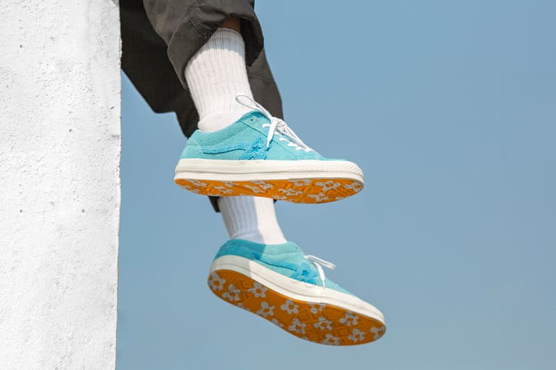 Tyler, The Creator Converse GOLF le FLEUR* On Foot Look Release Geranium Pink Jade Lime Bachelor Blue