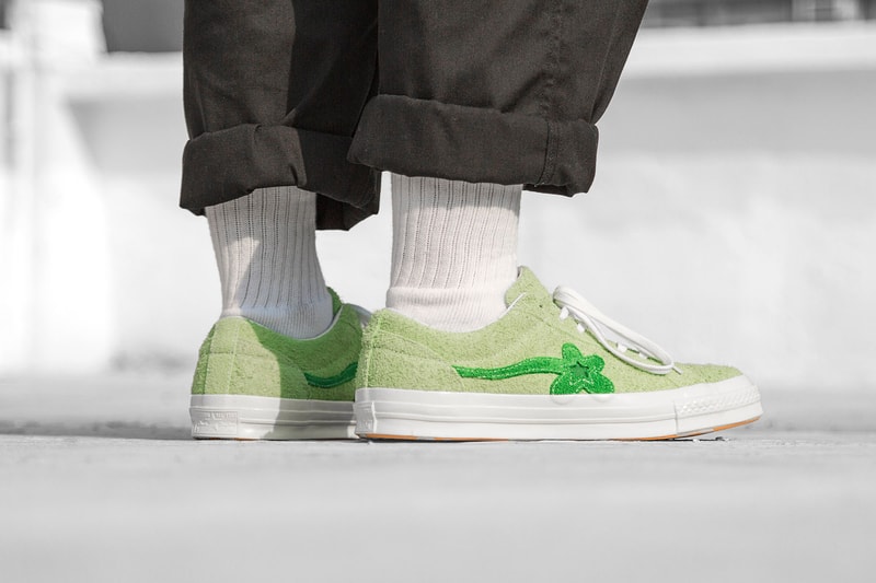 Tyler, The Creator Converse GOLF le FLEUR* On Foot Look Release Geranium Pink Jade Lime Bachelor Blue