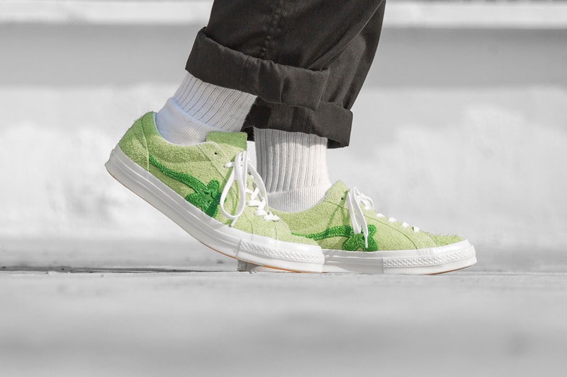Tyler, The Creator Converse GOLF le FLEUR* On Foot Look Release Geranium Pink Jade Lime Bachelor Blue