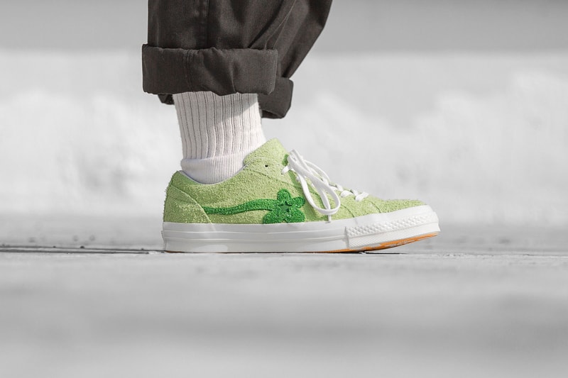 Tyler, The Creator Converse GOLF le FLEUR* On Foot Look Release Geranium Pink Jade Lime Bachelor Blue