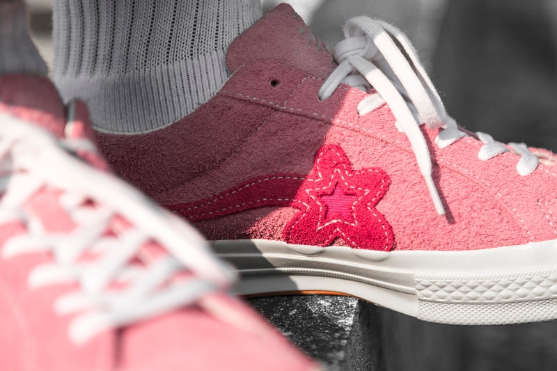Tyler, The Creator Converse GOLF le FLEUR* On Foot Look Release Geranium Pink Jade Lime Bachelor Blue