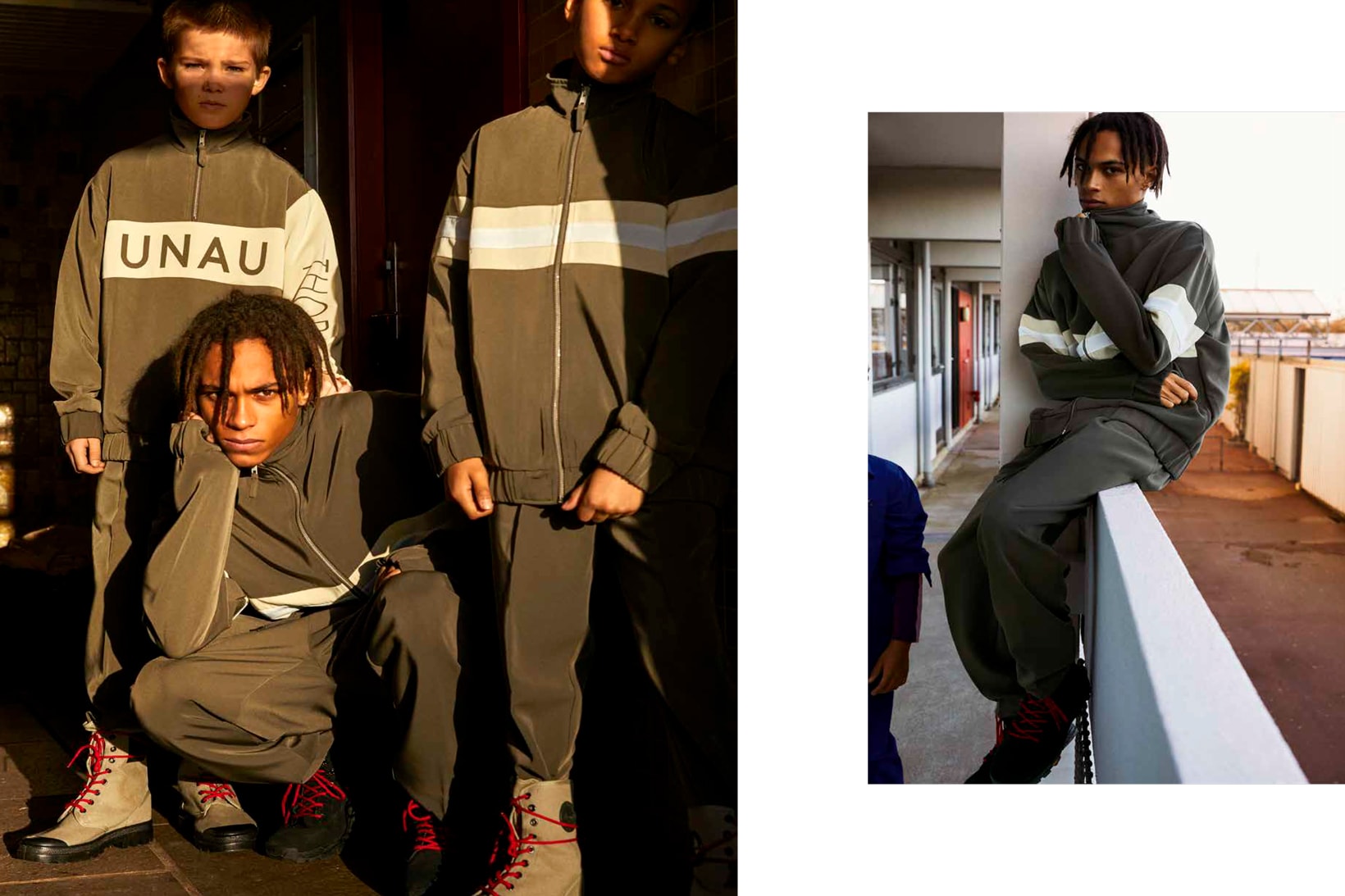 Unauthorized 2018 Fall Winter Collection Lookbook Denmark Father Son Athleisure sweatpants tracksuit