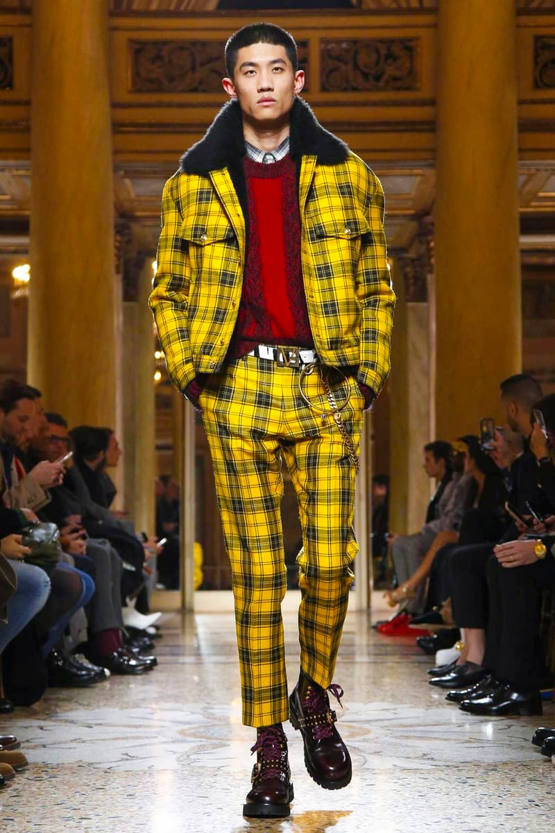 plaid versace sneakers