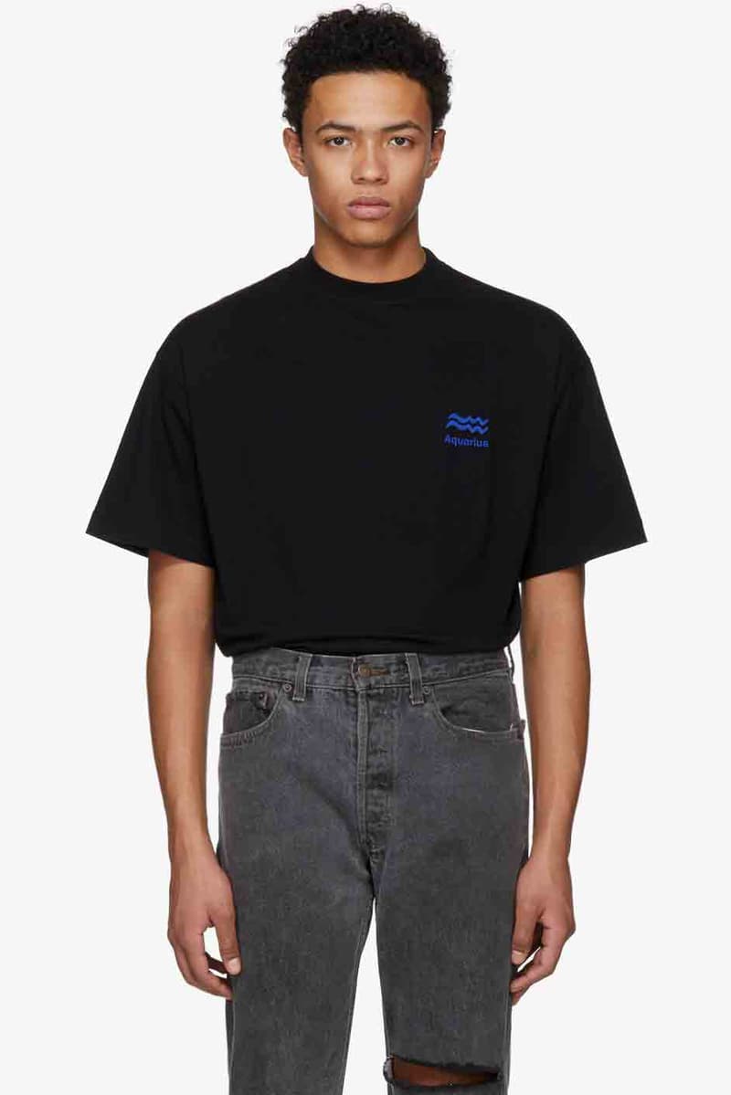 Vetements Zodiac T-Shirt Capsule Collection Black Paris Fashion Week Ssense Luxury Streetwear Street style Mens Menswear Tees