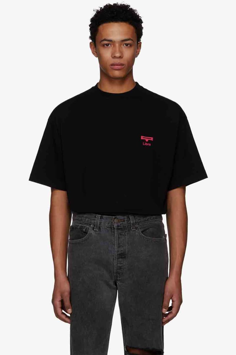 Vetements Zodiac T-Shirt Capsule Collection Black Paris Fashion Week Ssense Luxury Streetwear Street style Mens Menswear Tees