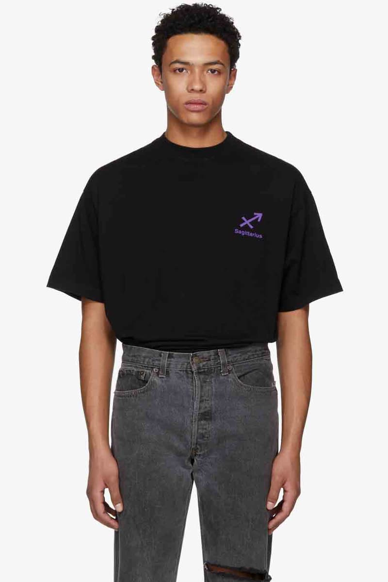 Vetements Zodiac T-Shirt Capsule Collection Black Paris Fashion Week Ssense Luxury Streetwear Street style Mens Menswear Tees