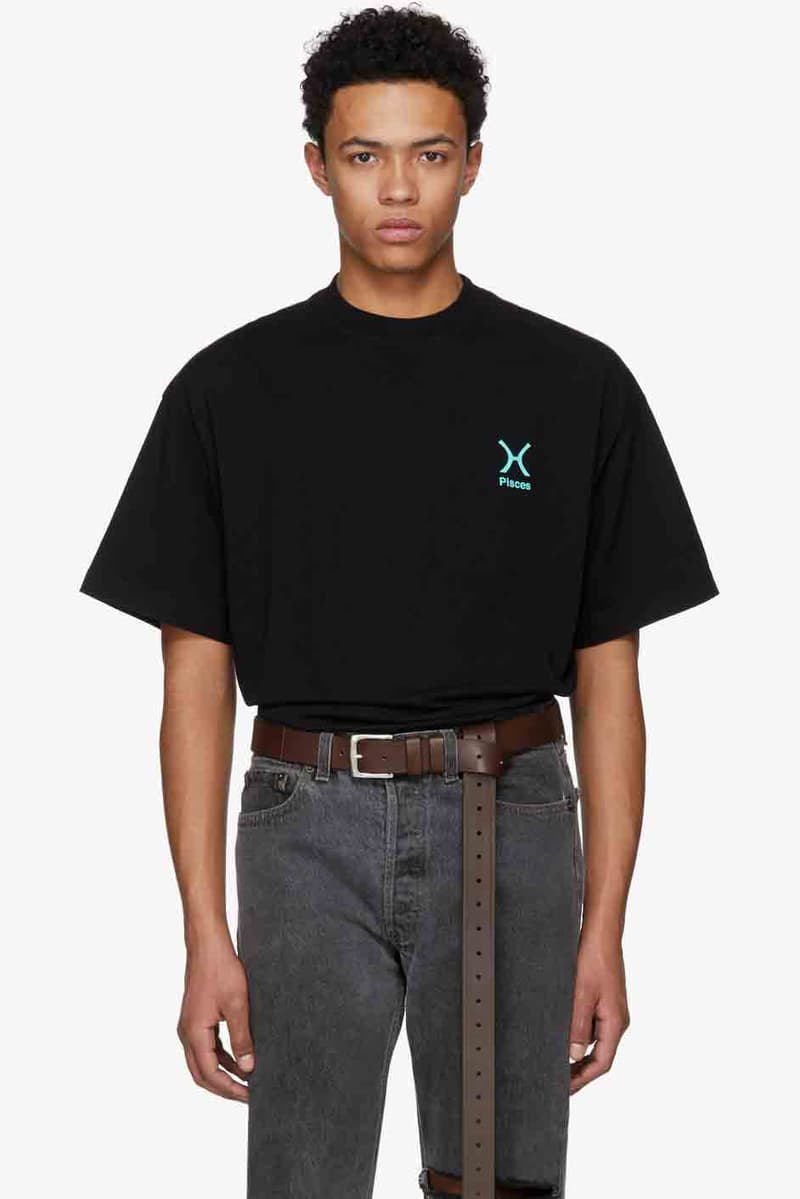 Vetements Zodiac T-Shirt Capsule Collection Black Paris Fashion Week Ssense Luxury Streetwear Street style Mens Menswear Tees