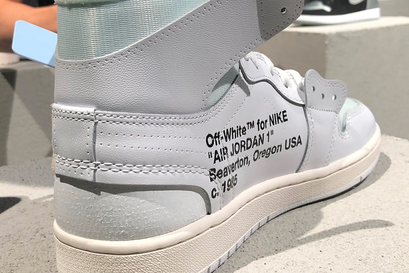 Virgil Abloh Air Jordan 1 White Colorway Closer Look Jordan Brand Nike Off White Future Of Flight
