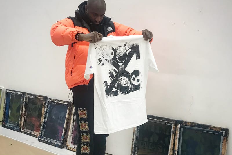 Virgil Abloh & Takashi Murakami Tease More Handmade T-Shirts