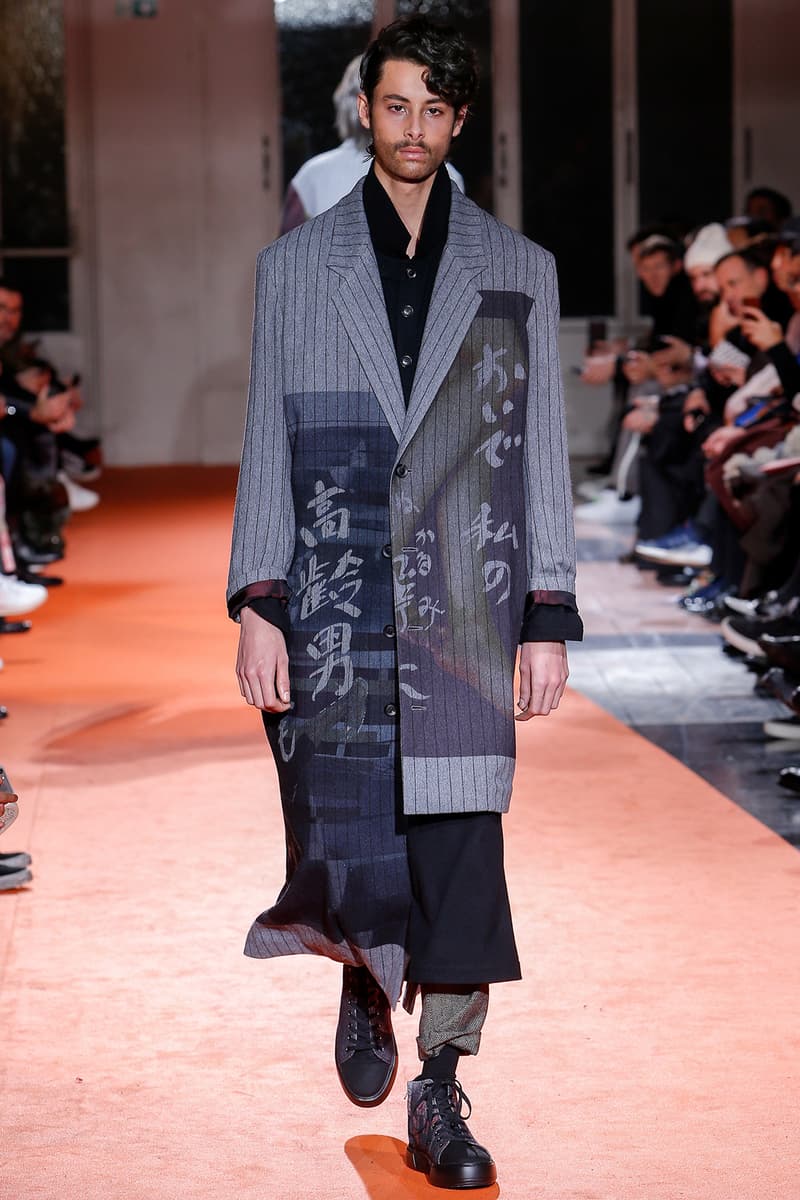 Yohji Yamamoto 2018 Fall Winter Paris Fashion Week Mens