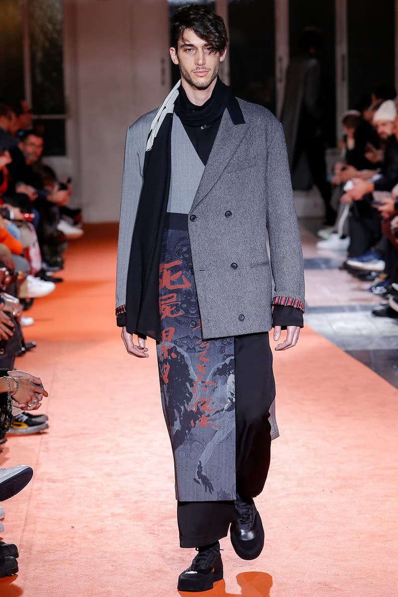 Yohji Yamamoto 2018 Fall Winter Paris Fashion Week Mens