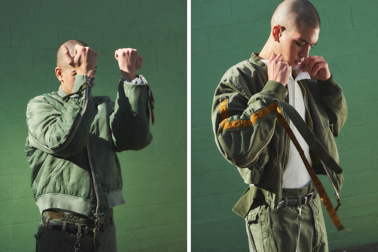 Slam Jam x 424 x Alpha Industries Lookbook collection installation vietnam