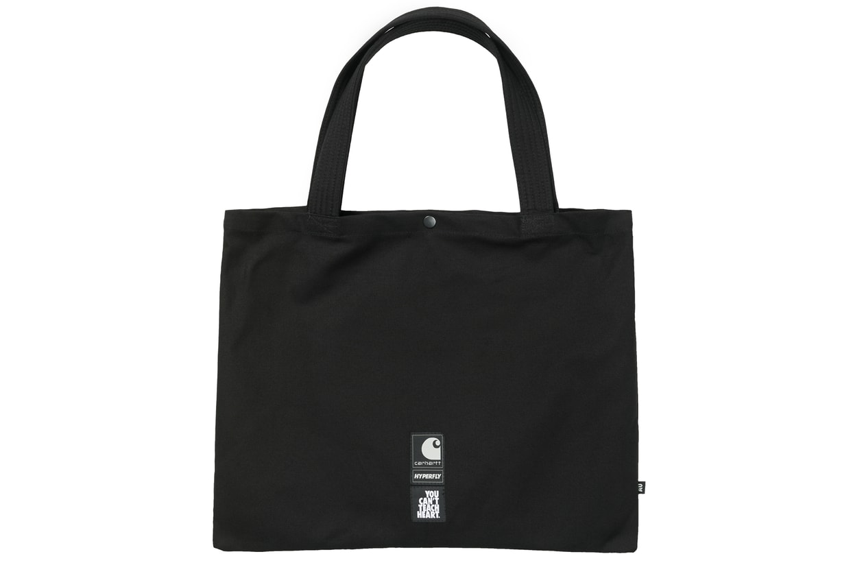 Carhartt WIP Hyperfly kimono gi jiu jitsu set uniform shirt pants tote bag branding squad collaboration clothing drop release date info martial arts black white navy blue hamilton brown tan beige