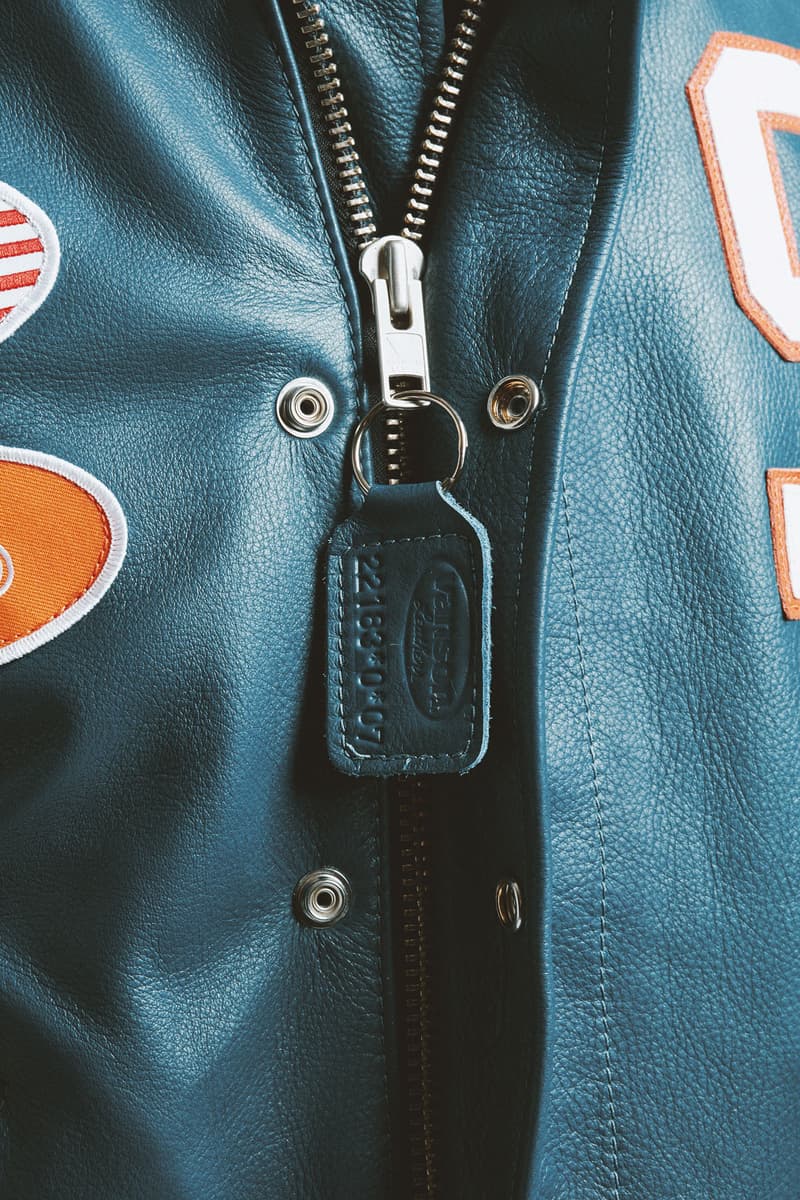 Sneakersnstuff Vanson Leather Collaboration Street Streetwear Sweden Mens Fashion Menswear NYC Varsity Jackets Limited Edition Letterman Letter Patchwork Coats Jackets Winter 2018