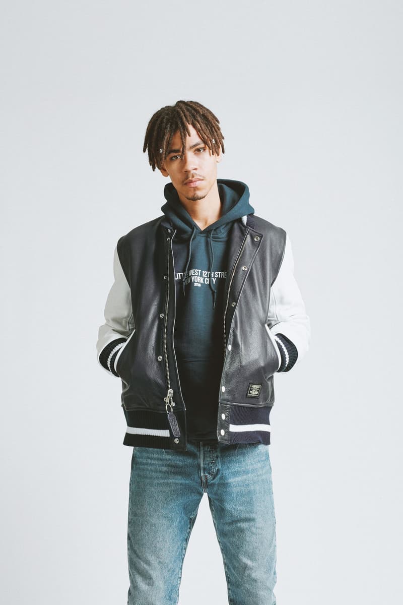 Sneakersnstuff Vanson Leather Collaboration Street Streetwear Sweden Mens Fashion Menswear NYC Varsity Jackets Limited Edition Letterman Letter Patchwork Coats Jackets Winter 2018