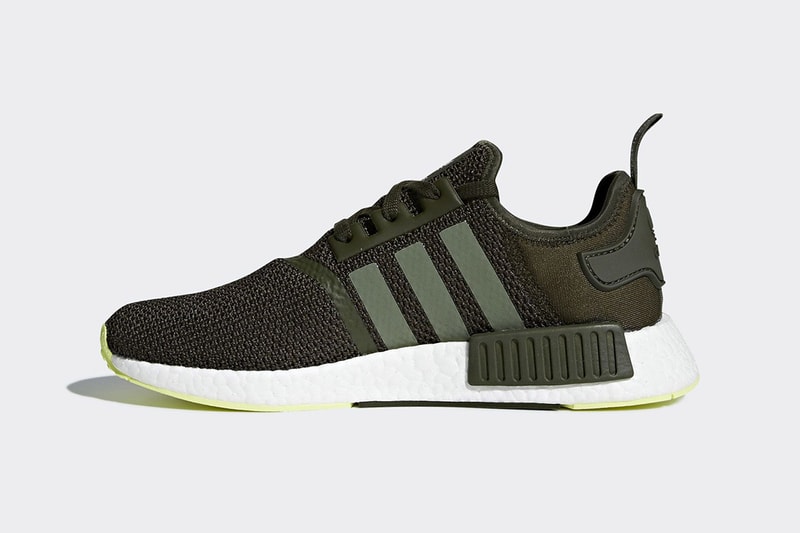 adidas NMD R1 Night Cargo Colorway Neon Outsole