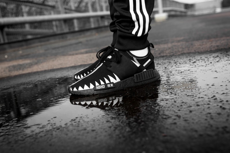 adidas Originals NEIGHBORHOOD Collaboration NMD Primeknit Chop Shop Shinsuke Takiawa Black White Kicks Sneaker Shoes Spring Fashion Japan Streetwear