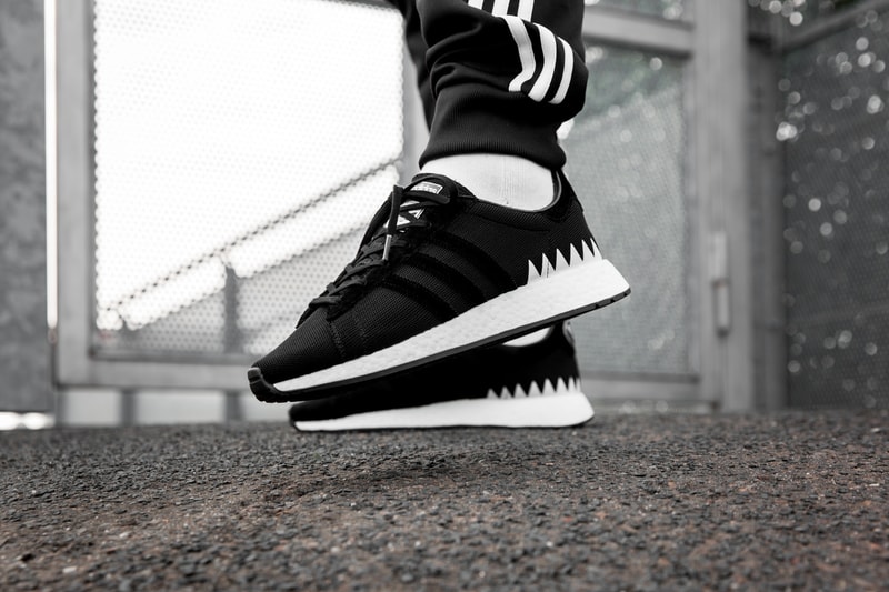 adidas Originals NEIGHBORHOOD Collaboration NMD Primeknit Chop Shop Shinsuke Takiawa Black White Kicks Sneaker Shoes Spring Fashion Japan Streetwear