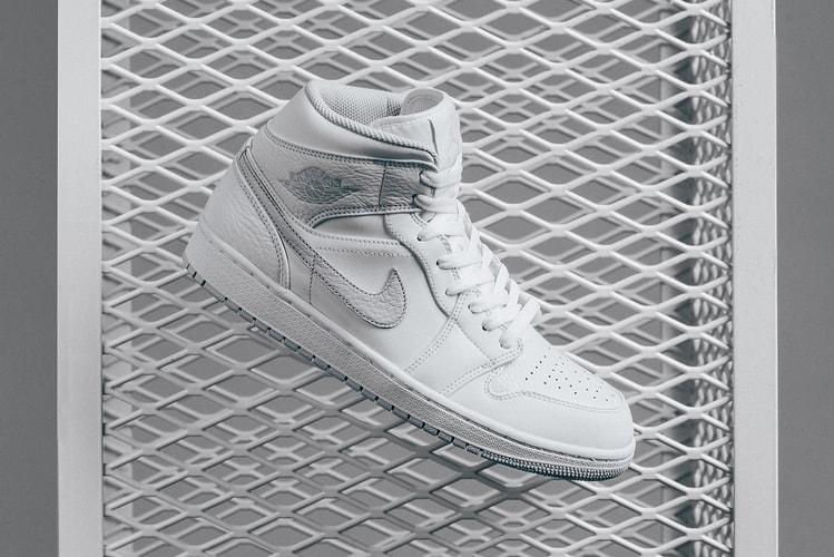 The Air Jordan 1 Mid Receives a "White/Pure Platinum" Rework