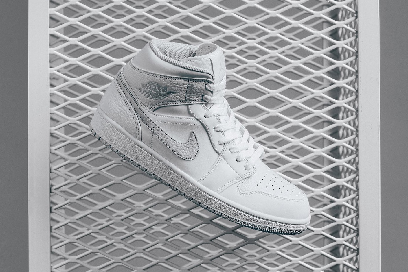 Air Jordan 1 Mid White Pure Platinum 2018 february release date info sneakers shoes footwear feature las vegas