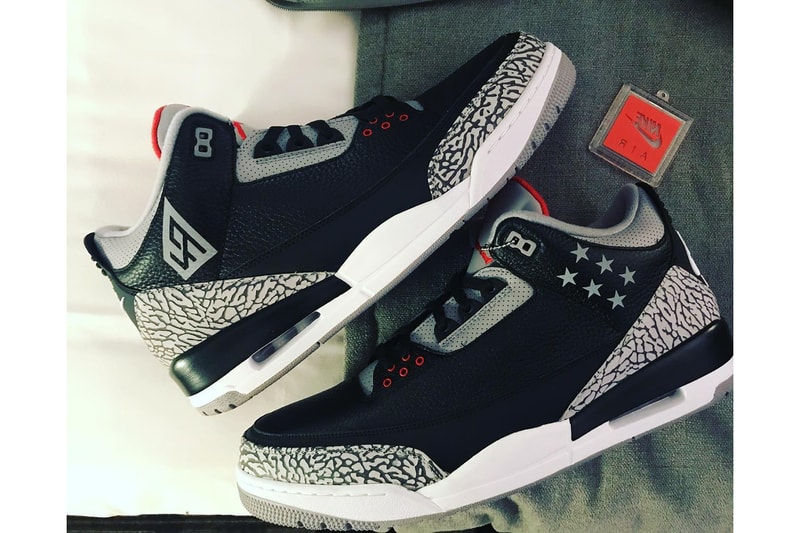 LaMarcus Aldridge Air Jordan 3 Black Cement PE Instagram