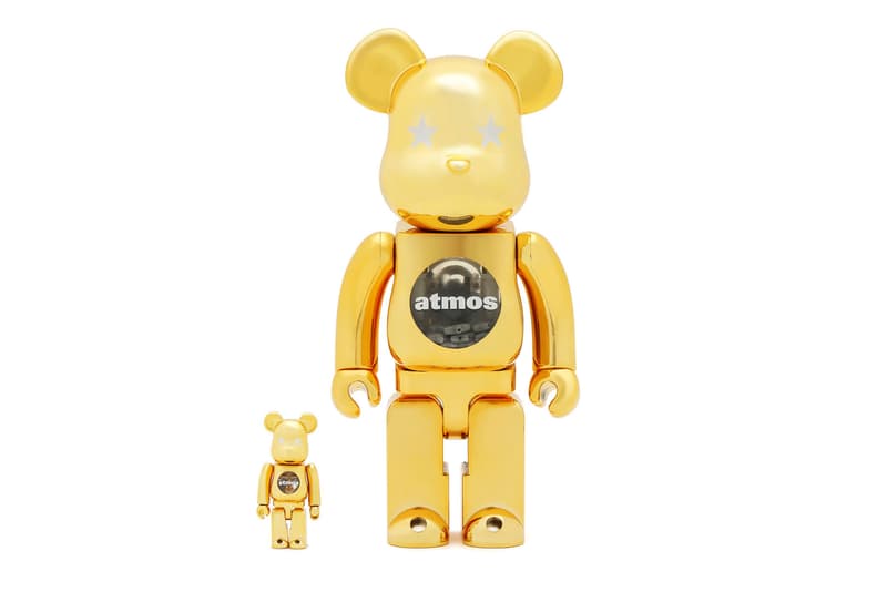 atmos & Medicom Toy "Gold Chrome" BE@RBRICKs collectible figurine design home decor street culture japanese japan
