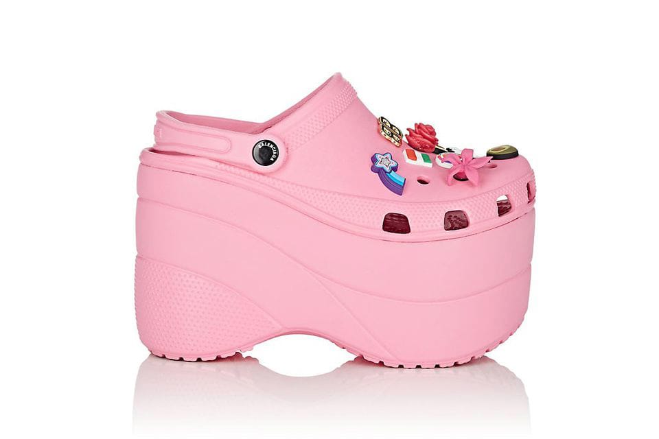 Balenciaga Platform Crocs in Pink and 