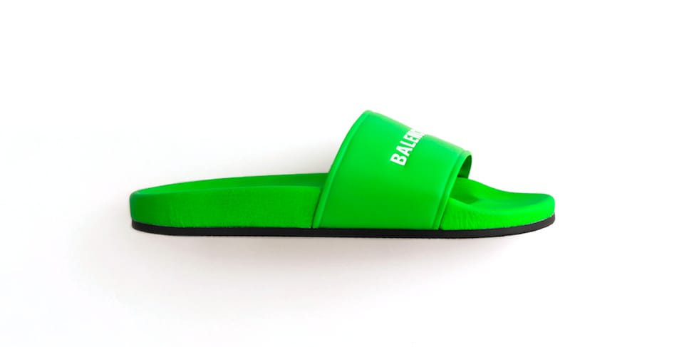 Balenicaga Black Neoprene and Leather Track Slide Sandals Size 41 Balenciaga   TLC
