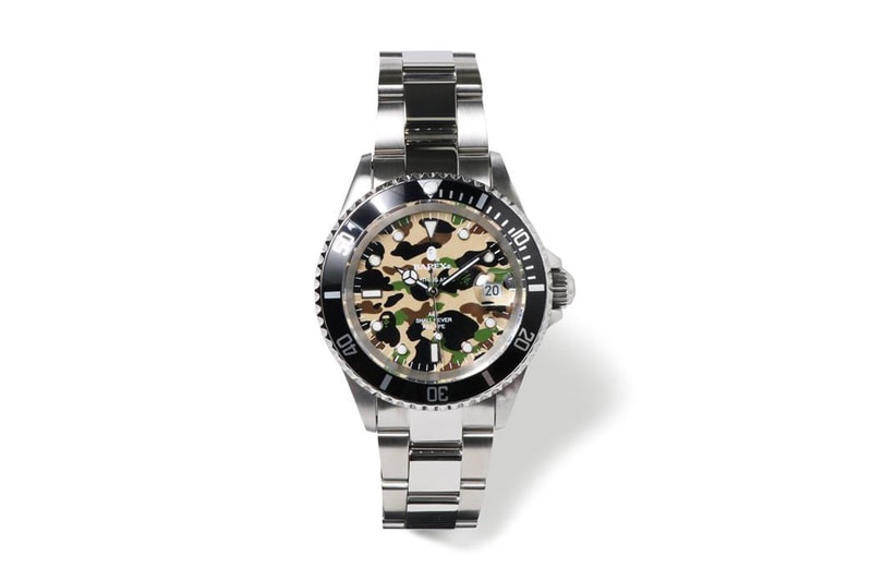 BAPE 1st Camo Type 1 BAPEX Watches a bathing ape silver black 2018 february 10 release date info