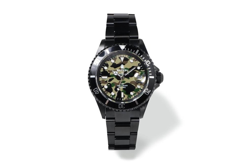BAPE 1st Camo Type 1 BAPEX Watches a bathing ape silver black 2018 february 10 release date info