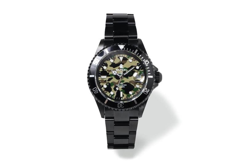 BAPE 1st Camo Type 1 BAPEX Watches a bathing ape silver black 2018 february 10 release date info