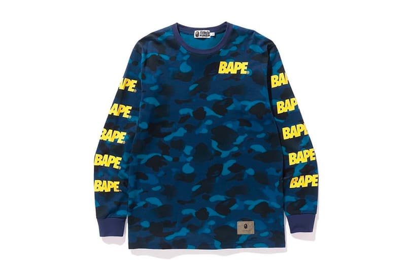 BAPE A Bathing Ape Gradation Camo Collection Crewnecks Long Sleeve Shirts Caps Backpacks