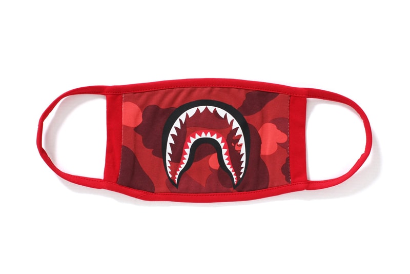 BAPE A Bathing Ape Camo Shark Mask Accessories Streetwear Fashion camouflage abc red purple blue