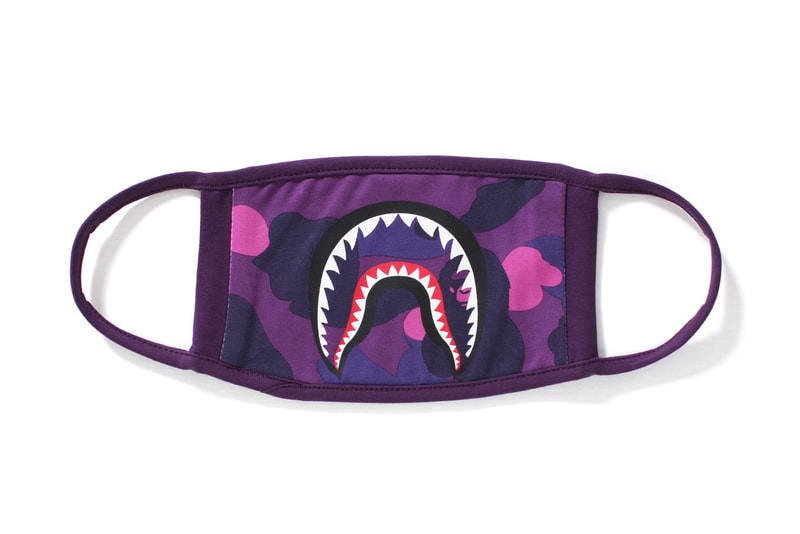 BAPE A Bathing Ape Camo Shark Mask Accessories Streetwear Fashion camouflage abc red purple blue