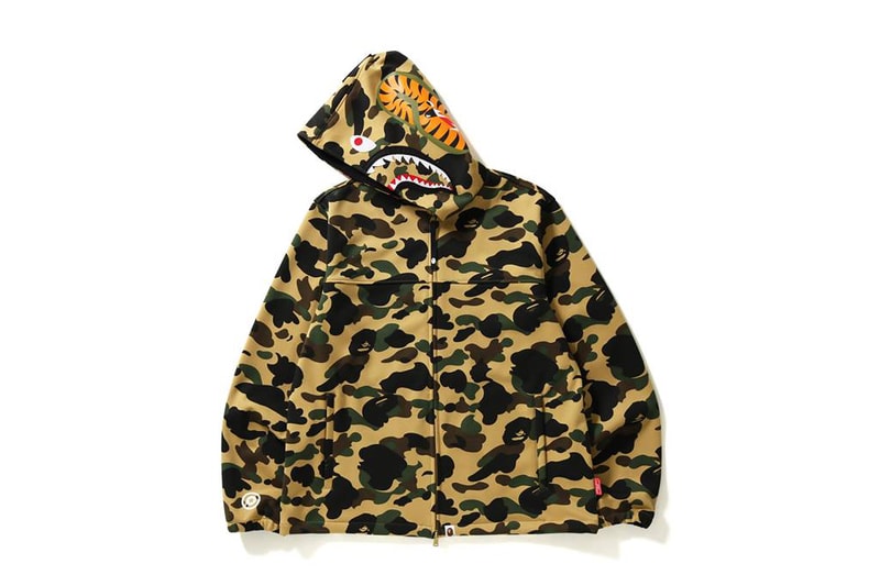 BAPE Windstopper 1st Camo Shark Hoodie Jacket 2018 february 24 release date info camouflage spring summer