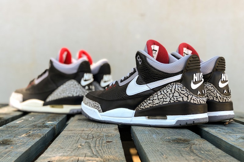 Tinker Hatfield Nike Air Jordan 3 Black Cement BespokeIND Release