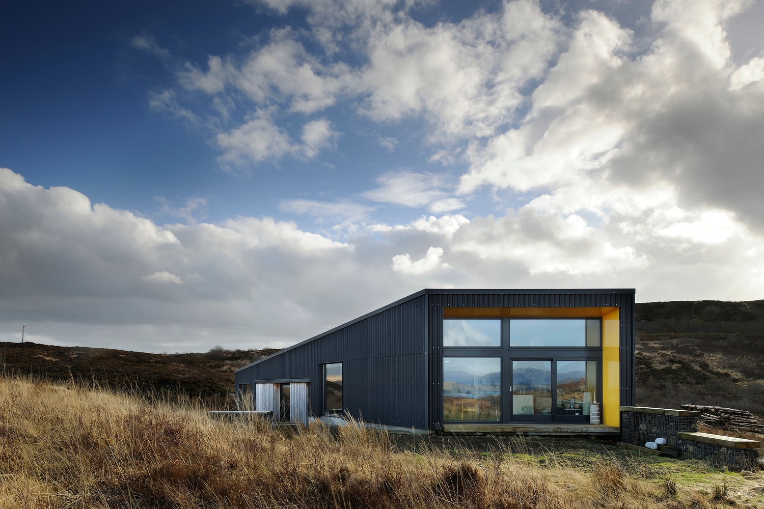 Black House Rural Design Architects Mountains Landscape Fields highland uk