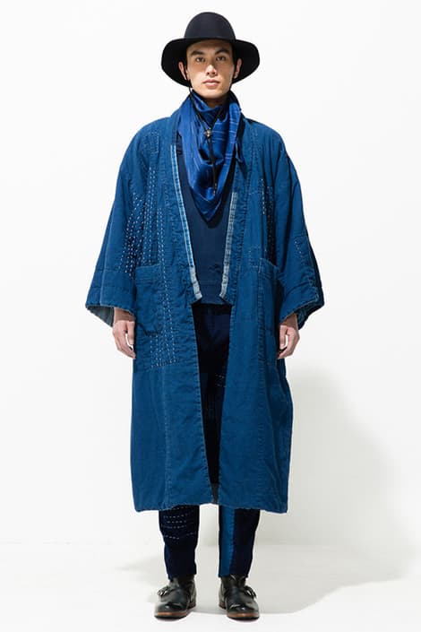 Blue Blue Japan 2018 Fall Winter Lookbook collection indigo dye patchwork