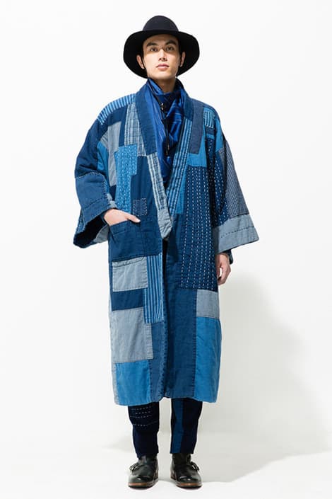 Blue Blue Japan 2018 Fall Winter Lookbook collection indigo dye patchwork