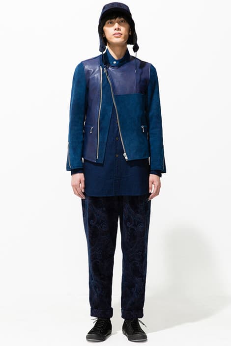 Blue Blue Japan 2018 Fall Winter Lookbook collection indigo dye patchwork