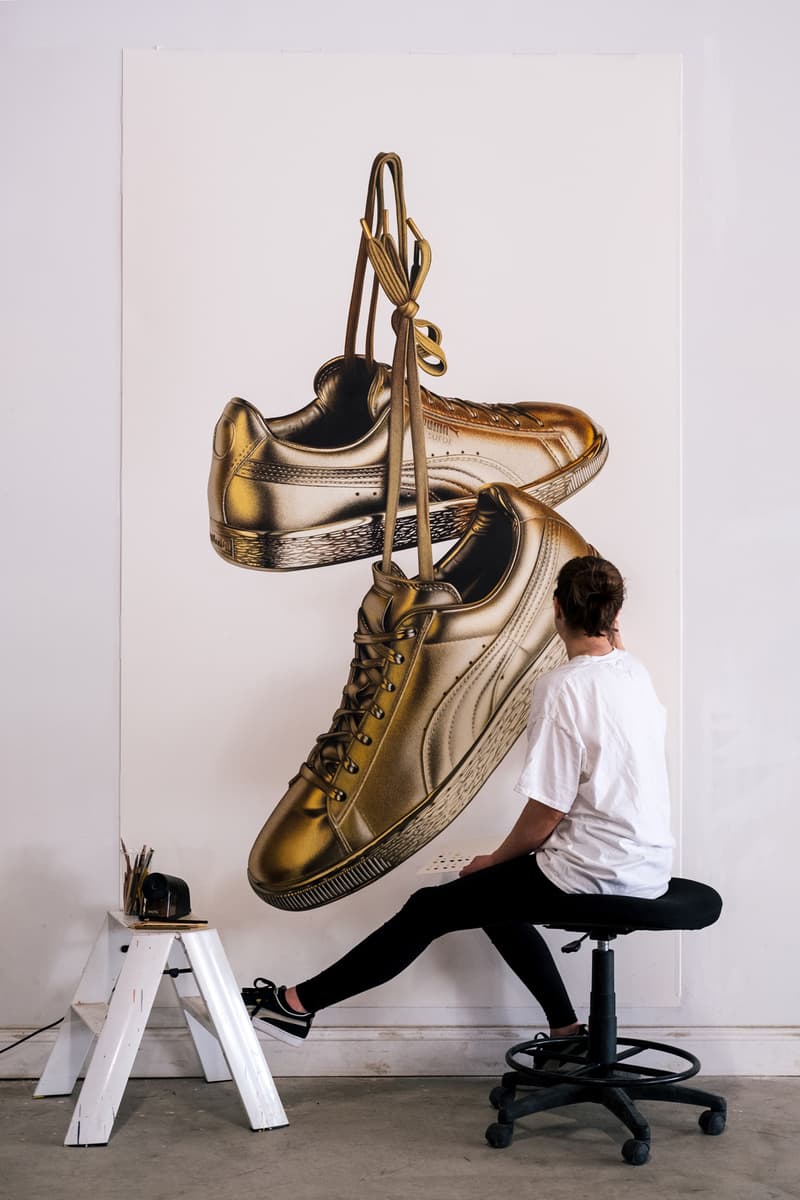 Puma Suede Classic CJ Hendry 50th Anniversary sneaker footwear german art super realism gold