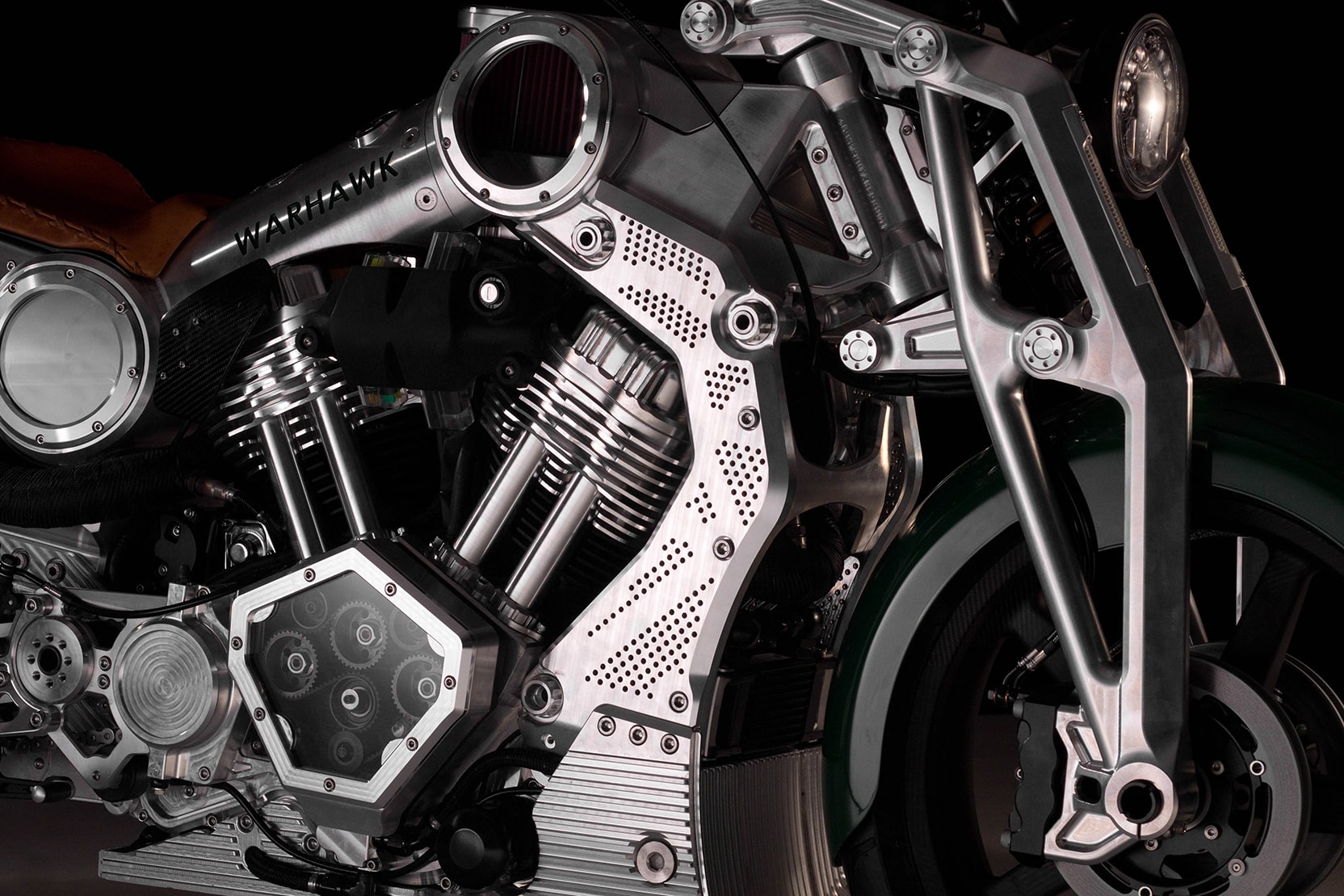 Curtiss Released First Bike 100 Years Warhawk Motorcycle Aluminum Frame 2200cc V-Twin 165 MPH Girder Forks
