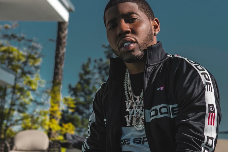 DOPE x YFN Lucci Spring/Summer 2018 Lookbook rapper atlanta los angles boss life moto sports streetwear