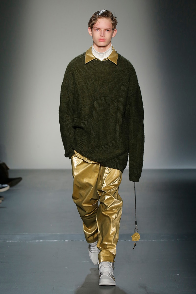 Feng Chen Wang Fall/Winter 2018 New York Fashion Week Men's Collection Runway Jordan Brand Air Jordan 1