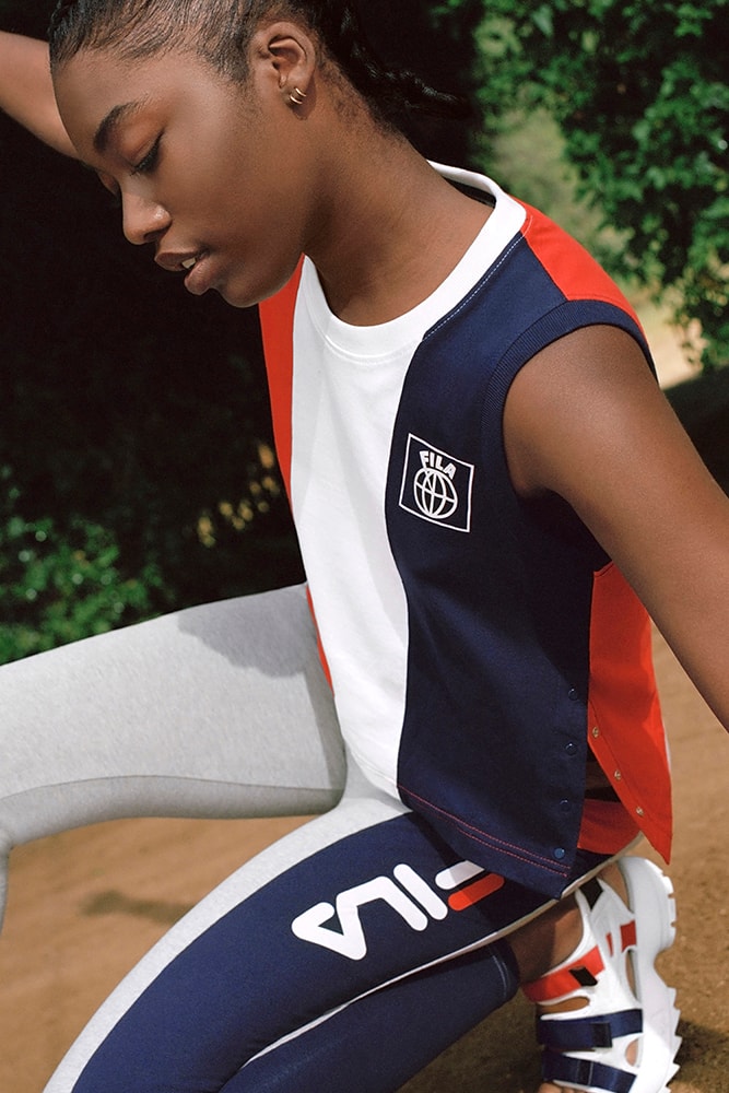 FILA Spring/Summer 2018 Lookbook Streetwear Romper Jumpsuit Track suit velour terry cloth baseball jersey