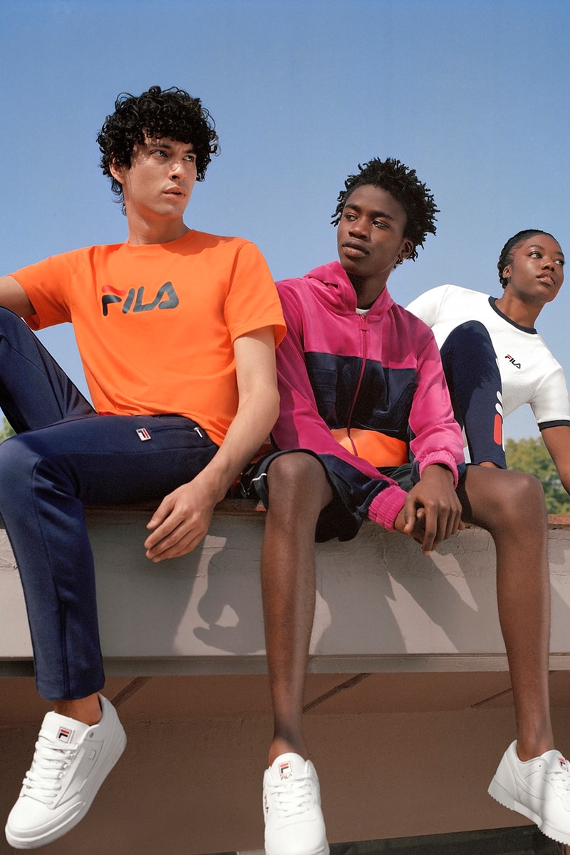FILA Spring/Summer 2018 Lookbook Streetwear Romper Jumpsuit Track suit velour terry cloth baseball jersey