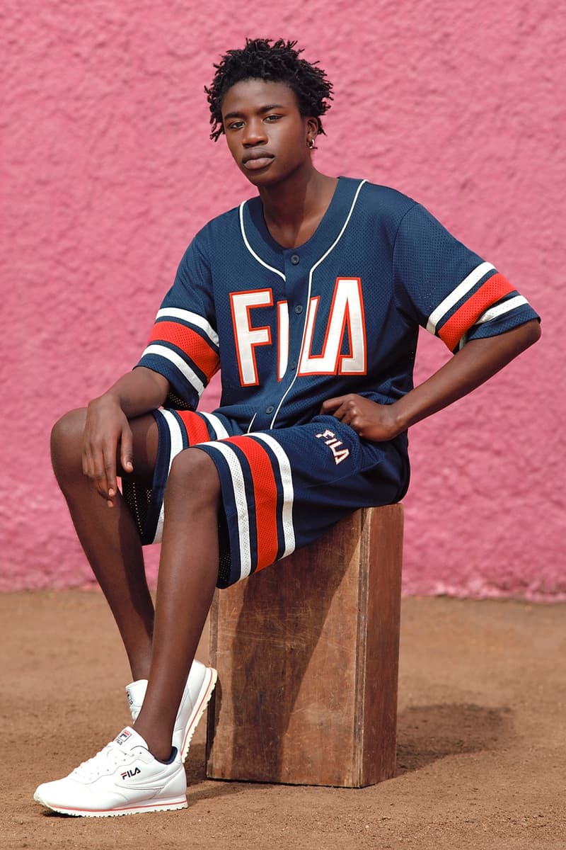 FILA Spring/Summer 2018 Lookbook Streetwear Romper Jumpsuit Track suit velour terry cloth baseball jersey