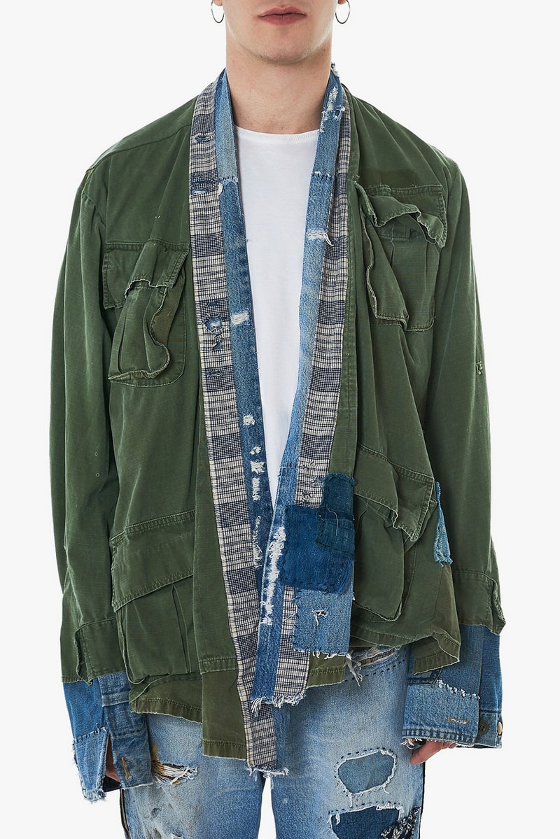 Greg Lauren Army Jungle Denim Kimono Jacket Spring Summer 2018 Release