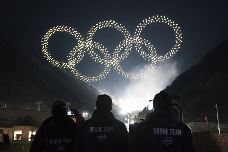 Intel 2018 Winter Olympics 1218 Drones World Record Shooting Star Pyeongchang Opening Ceremony World Record