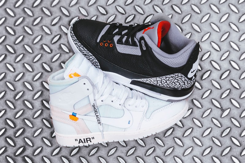Giveaway Virgil Abloh Air Jordan 1 Air Jordan 3 Blackk Cement